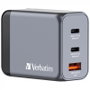 Verbatim GNC-65 Cargador de Pared GaN 65W con 2xUSB-C y 1xUSB-A